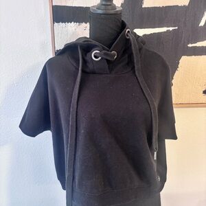 Alo Black Short Sleeve Hoodie